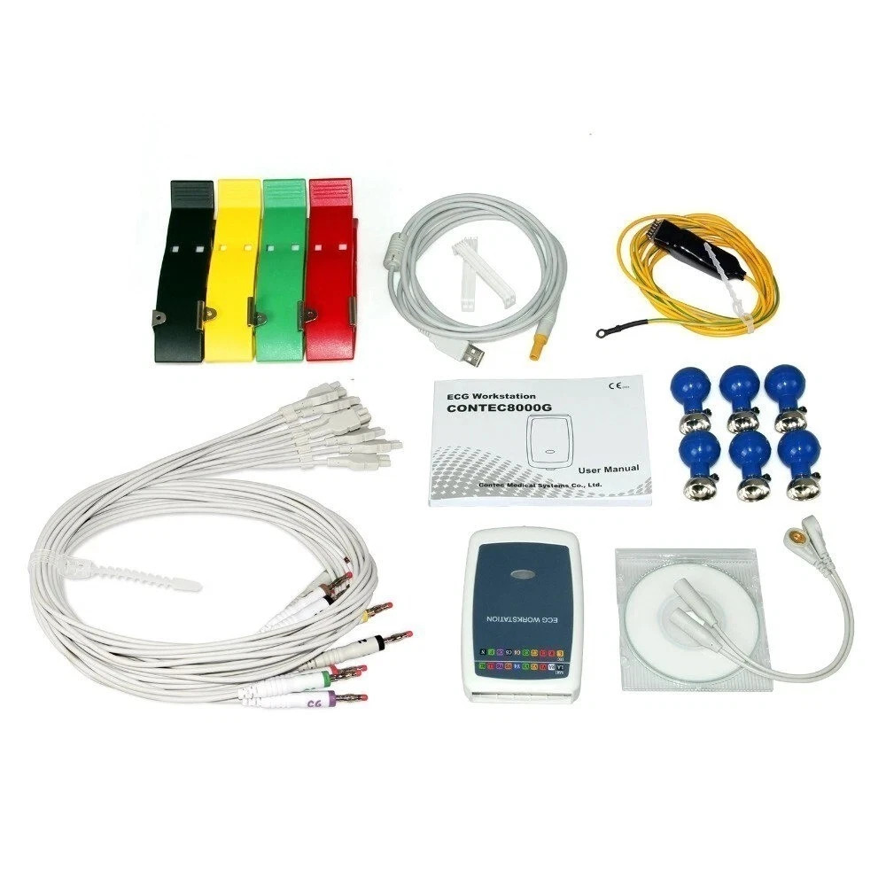 12-Lead Resting ECG Workstation ，EKG Recorder with Free PC Software