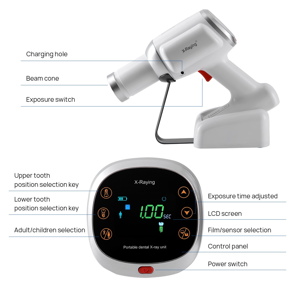 Dental Mobile Unit Portable Ray Digital Machine no Shield