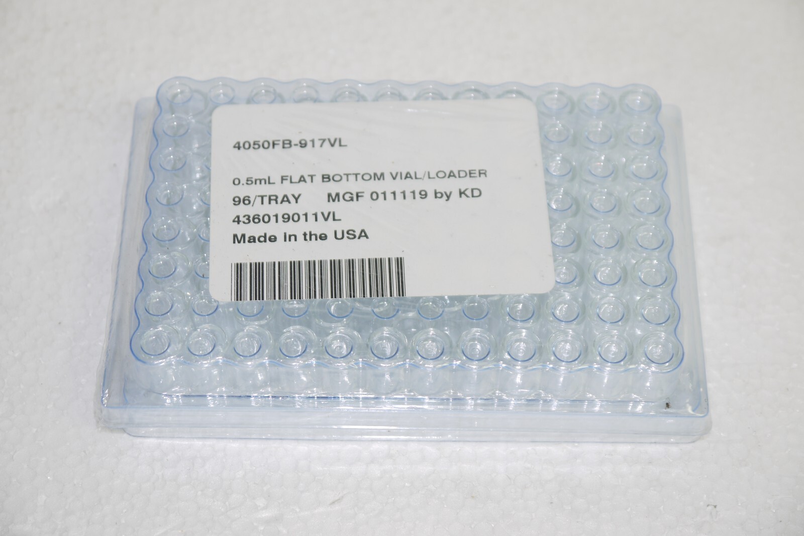 J.G. Finneran Associates 4050FB-917VL 0.5mL Glass Flat Bottom Vial / Loader New