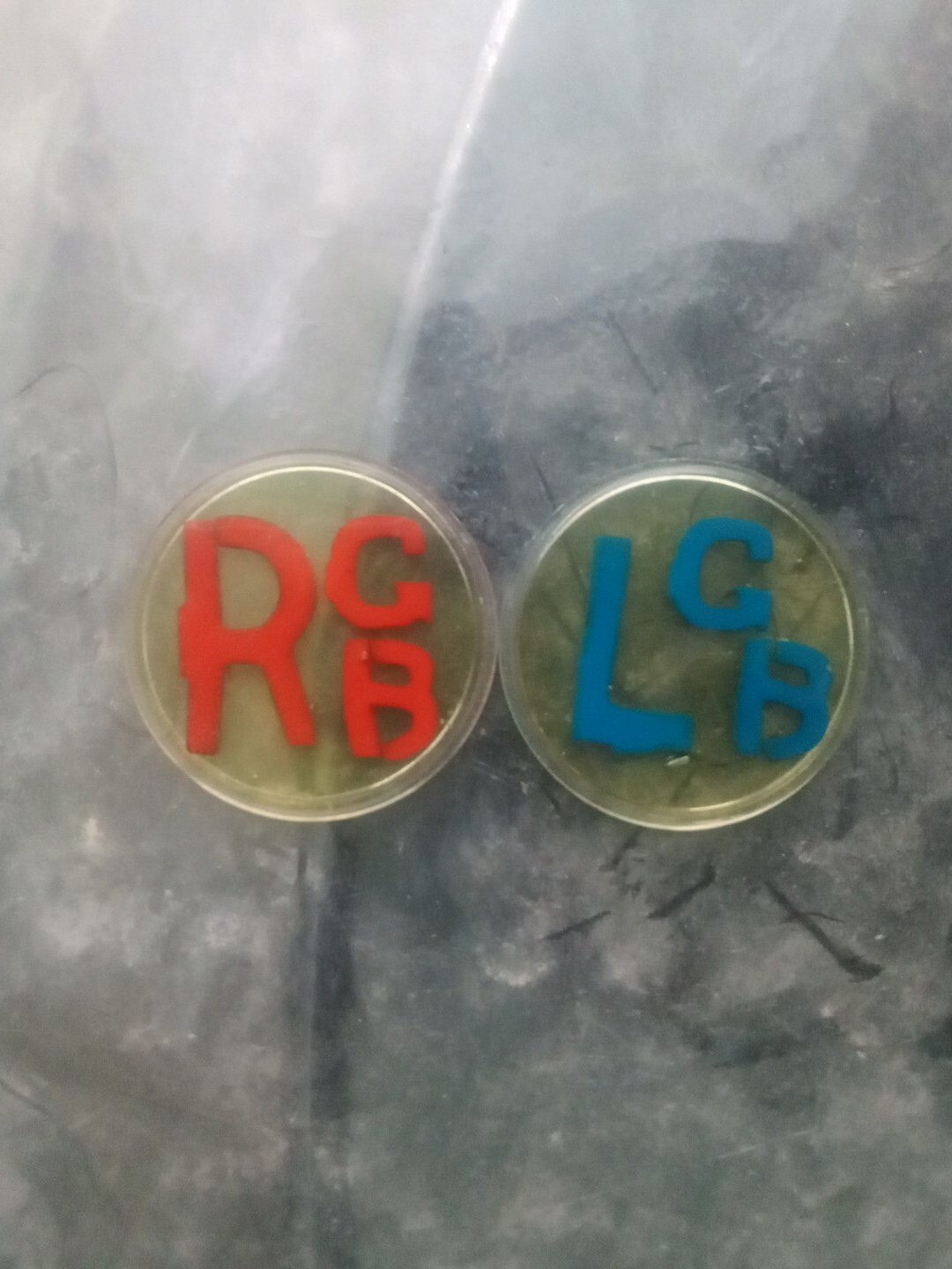 X-ray Markers Red And Blue Initials GB