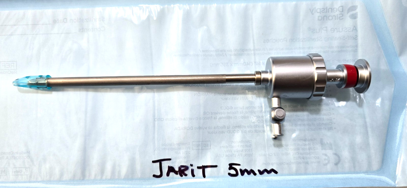 JARIT Laparoscopic Cannula 5mm with pyramid Tip Reusable (GERMANY)