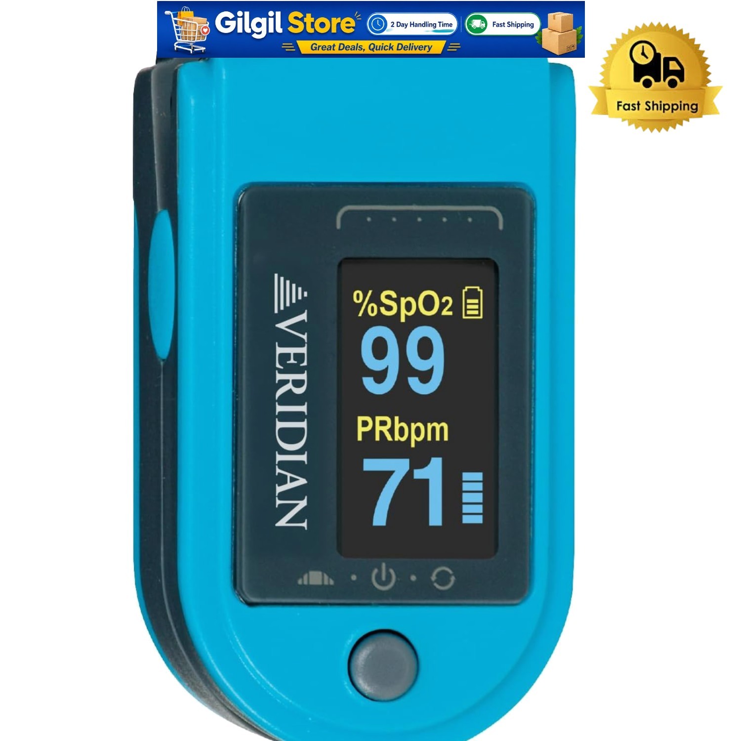 Compact Fingertip Pulse Oximeter – Accurate SpO2 Measurement & Great for Seniors