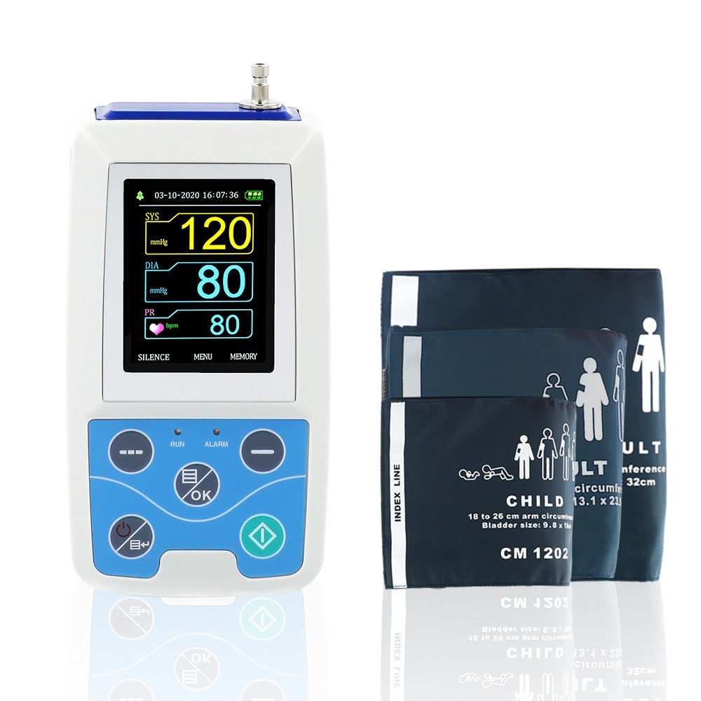 24 hours Ambulatory Blood Pressure Monitor Automatic NIBP Holter 3 Cuff+Software