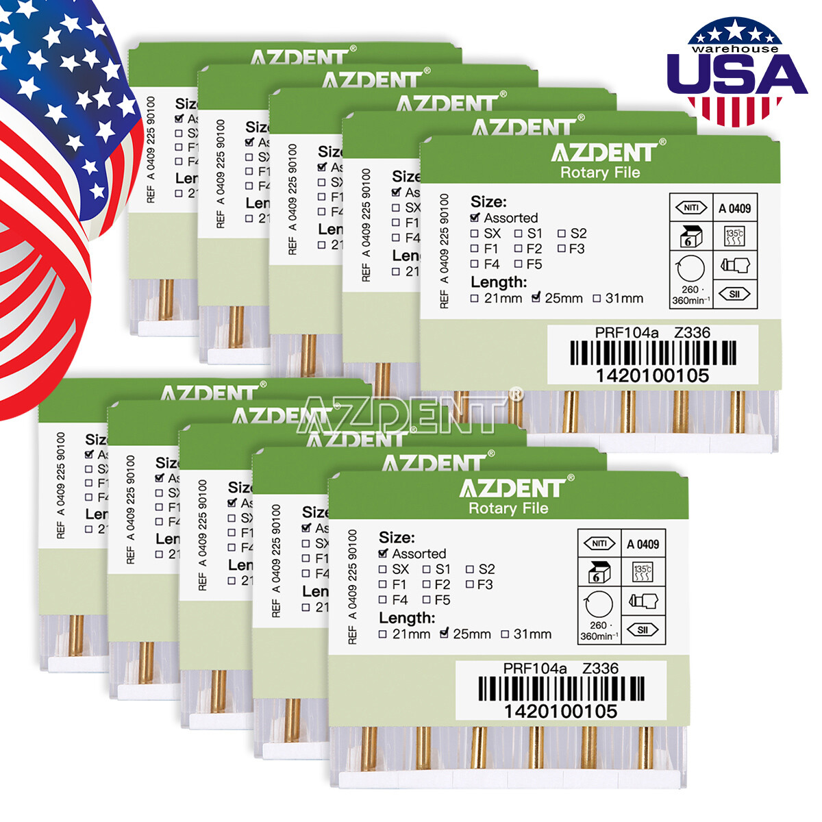 AZDENT Dental Cordless LED 16:1 Endo Motor / Endo Files Engine Use SX-F3 25mm