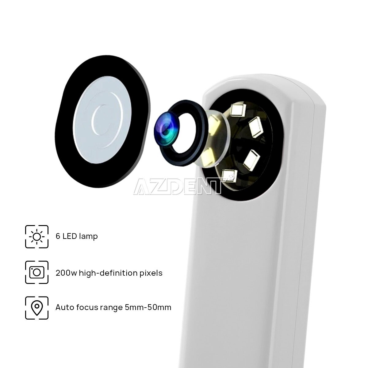 Dental USB Intraoral Camera 6LED Digital Imaging Intra Oral Auto-focus HD Pixels