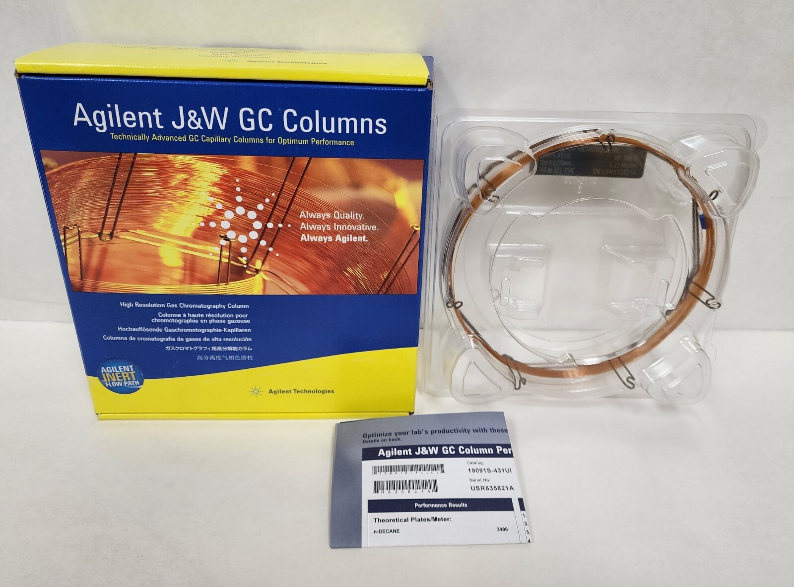 Agilent J&W 19091S-431UI HP-5MS Ultra Inert, 15m, 0.25mm, 0.25µm, GC Column