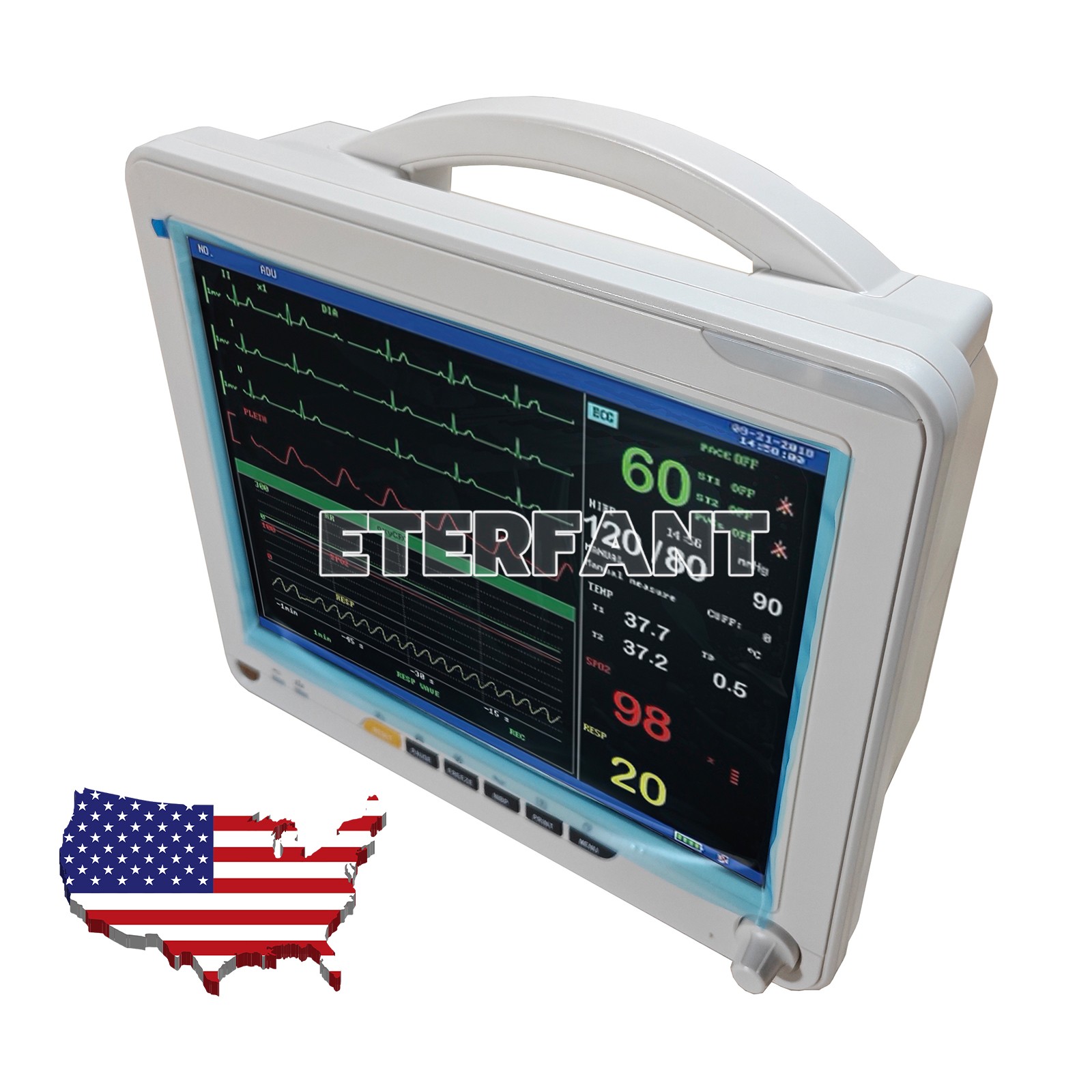 Patient Monitor ICU CCU Vital Sign For Hospital ECG NIBP RESP TEMP SPO2 PR