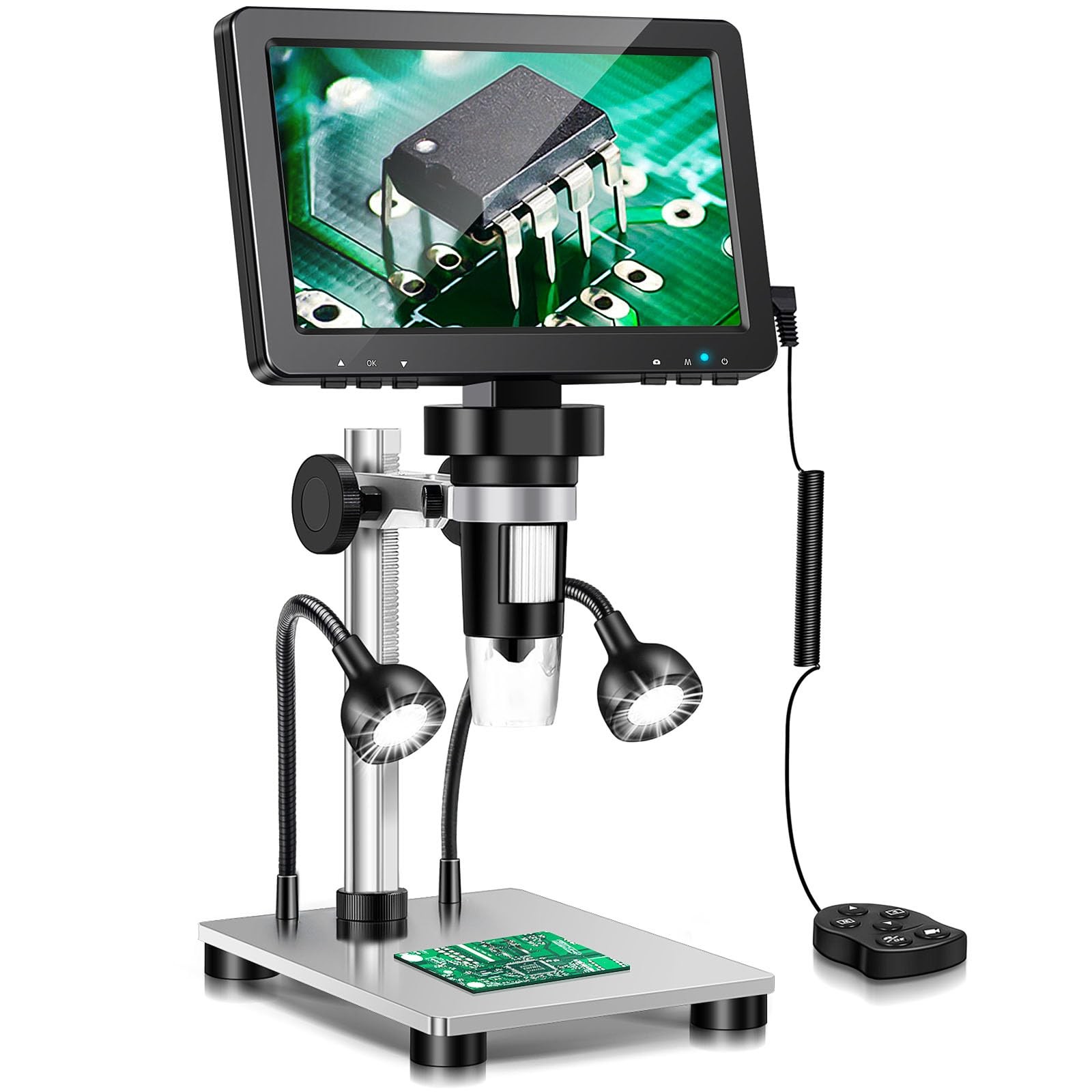 7 LCD Digital Microscope, 1200X Magnification for Coin PCB Circuit Repair Sol…