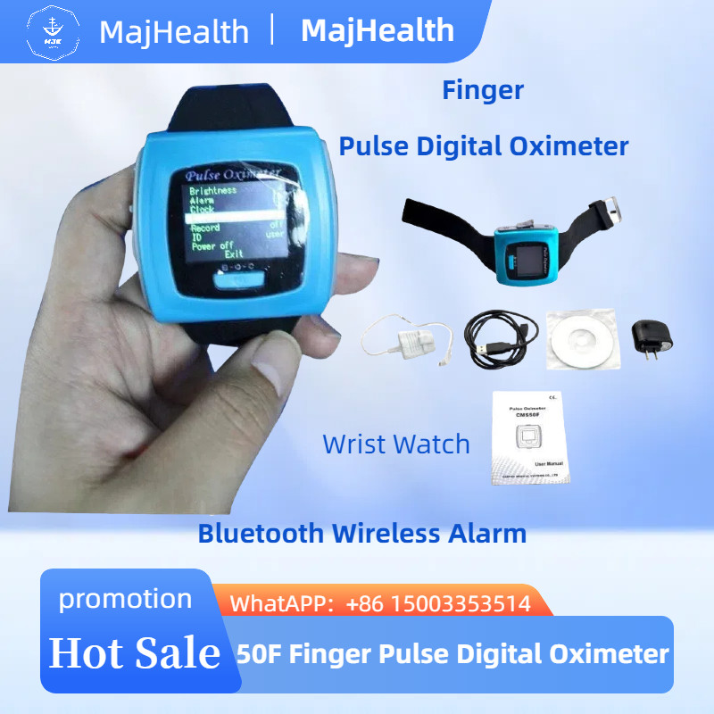 CMS50F Wrist Pulse Oximeter – Oxygen Monitor with Finger Probe