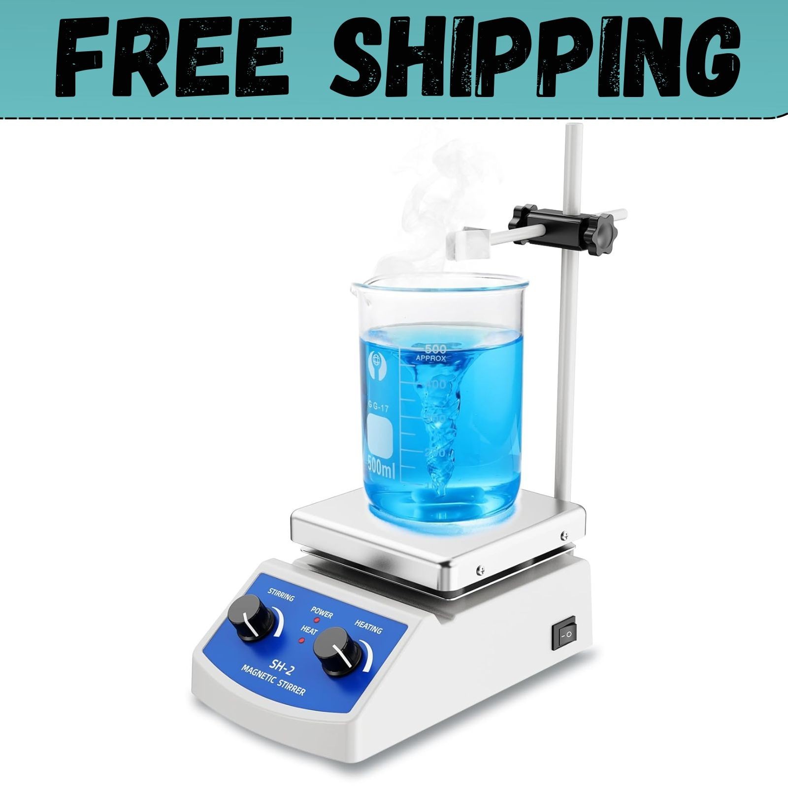 Magnetic Stirrer Hot Plate W/Stir Bar100 2000Rpm Magnetic Hotplate Stirrer 180W