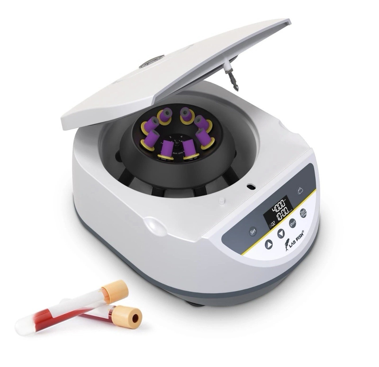 LAB FISH Benchtop Centrifuge, 8×2-15ml Tubes, Low Speed 500-5000 RPM, Max 3074xg