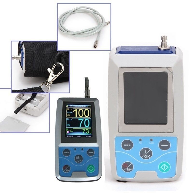24 h Ambulatory Blood Pressure Monitor ABPM Holter BP,PC software,adult