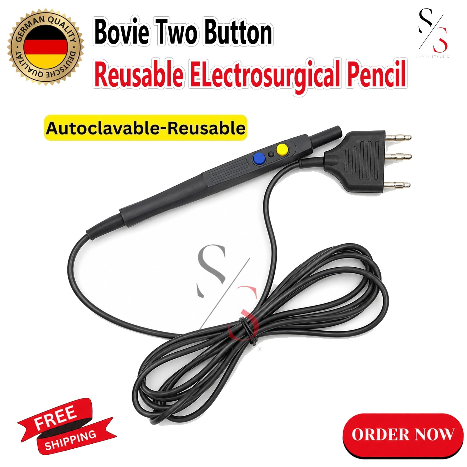 Bovie Reusable Two Button Electrosurgical Pencil Reusable / Autoclavable