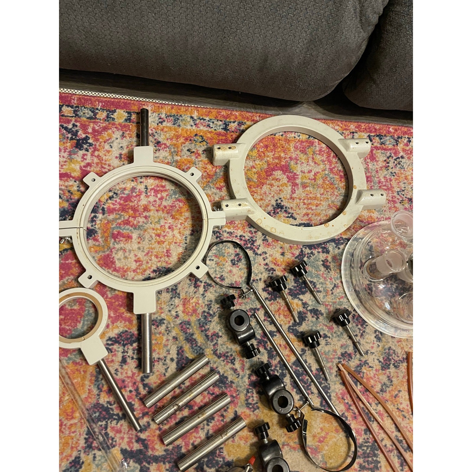 50L Glass Vessel Chamber with Hardware and Mounting Rings, Lab/Industrial Use