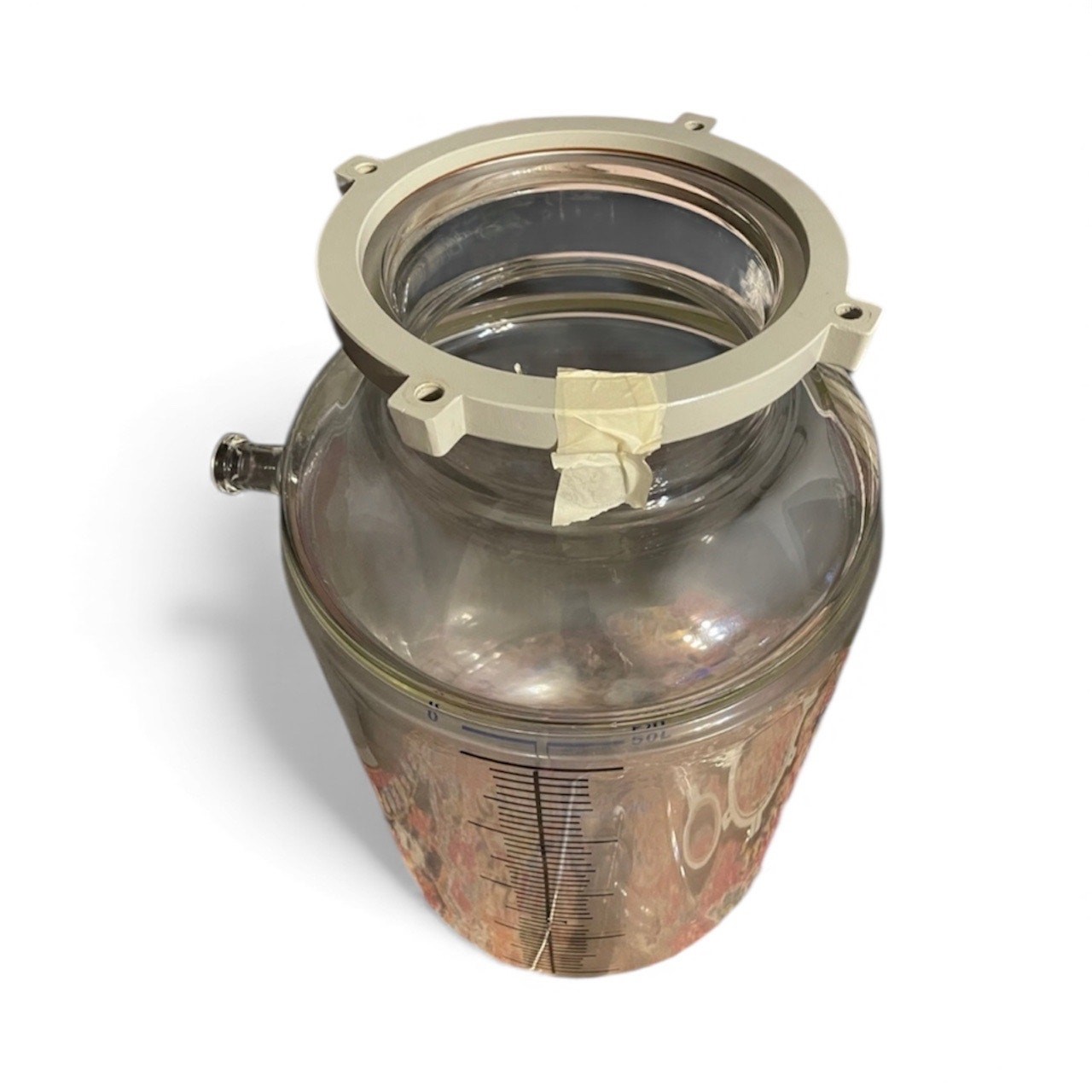 50L Glass Vessel Chamber with Hardware and Mounting Rings, Lab/Industrial Use
