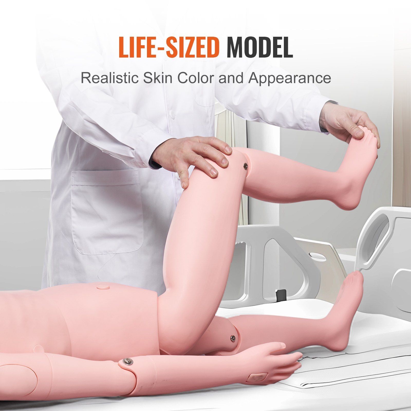 Life-Size Male Care Manikin with Realistic Skin Tone & Anatomical Detail
