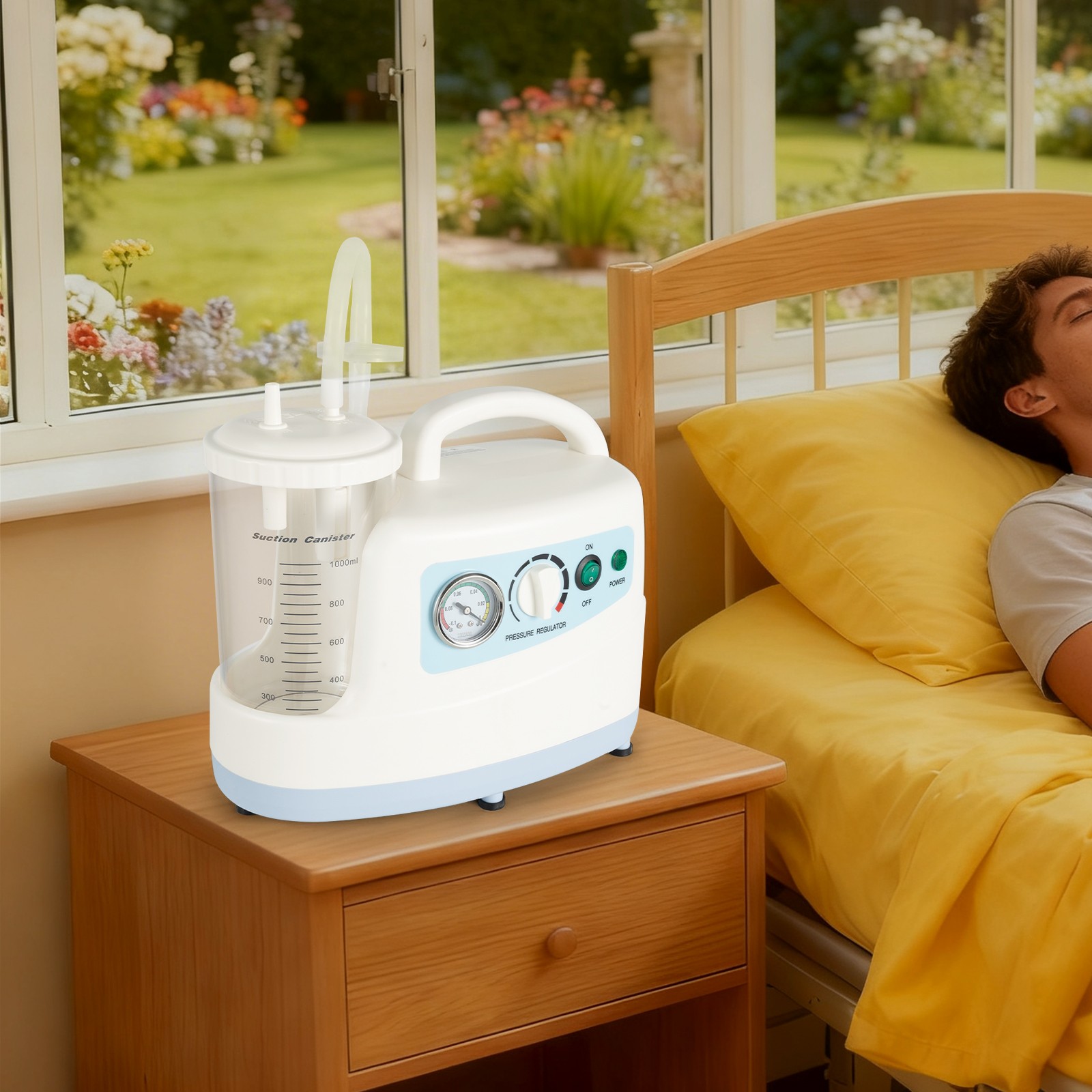 Portable Electric Phlegm Suction Machine – 110V Medical Device – 1000mL Capacity