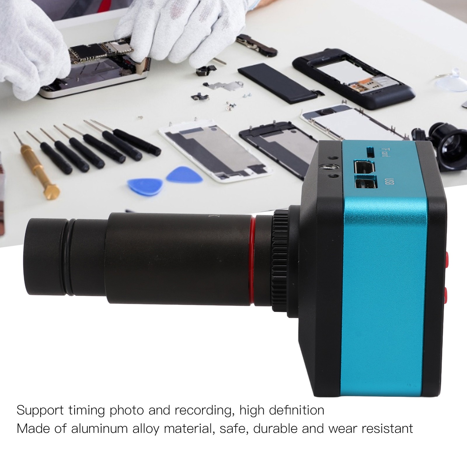 4K 12MP 60FPS Industrial Microscope Camera With 0.5X Lens