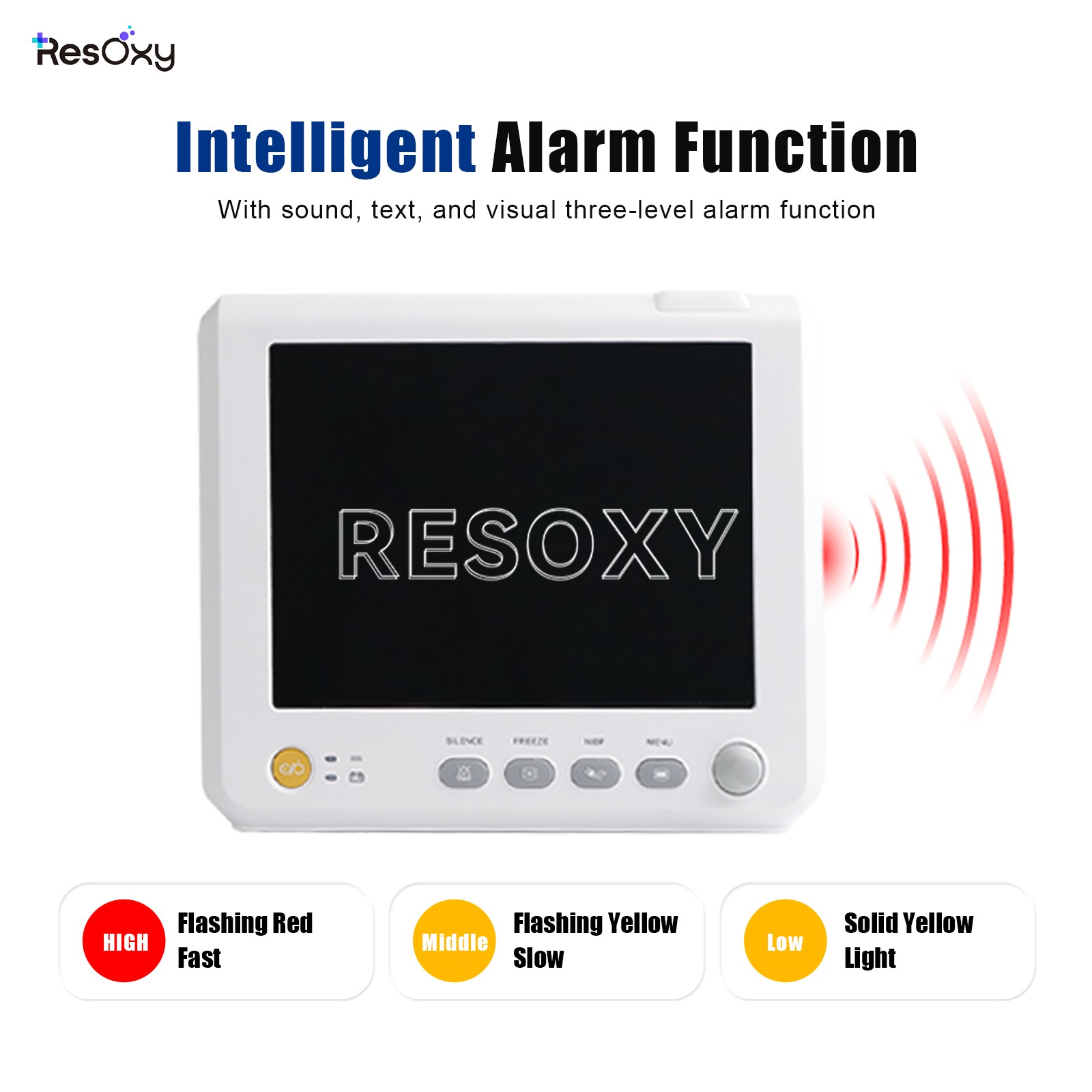 8″ Handheld Portable Patient Monitor Vital Signs ECG TEMP Multi-parameter