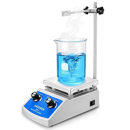 ANZESER Magnetic Stirrer Hot Plate, 100-2000rpm Lab Stirrers, 180W Heating Power