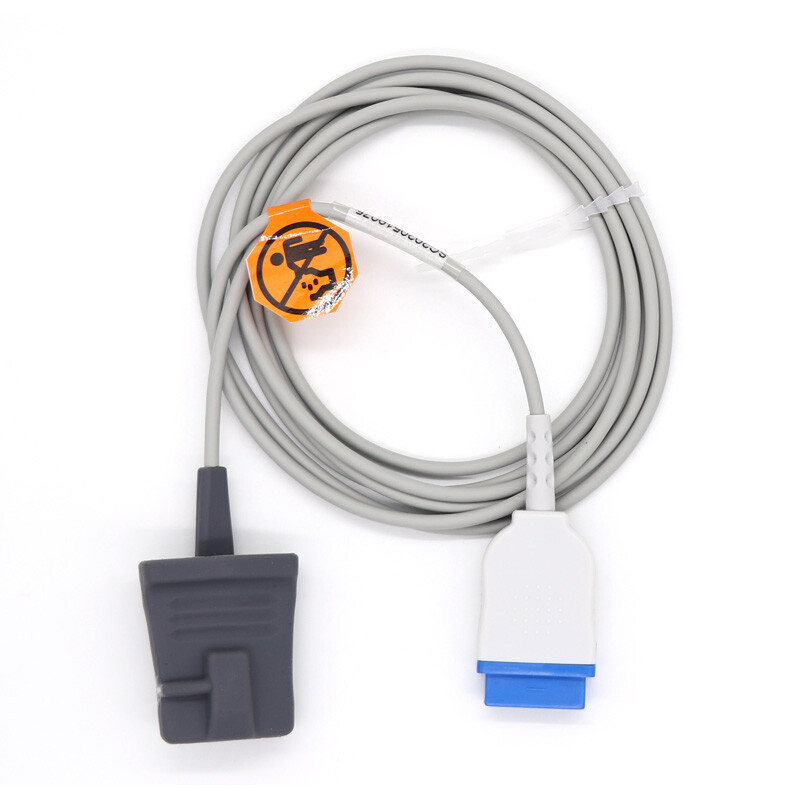 2Pc Adult Silicone Soft Finger Clip SpO2 Sensor Suitable for Dash 2000/3000 2.5m
