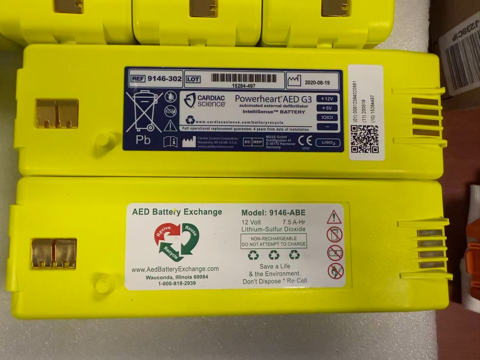 10-Cardiac Science IntelliSense Defibrillator Battery PowerHeart G3 AED Untested