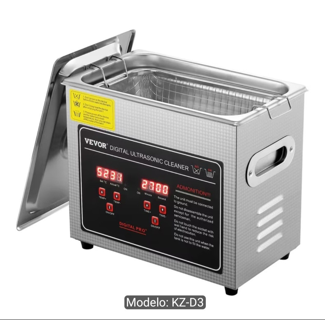 VEVOR KZ-D3 Digital Ultrasonic Cleaner, 3L Stainless Steel Tank, Biological Lab