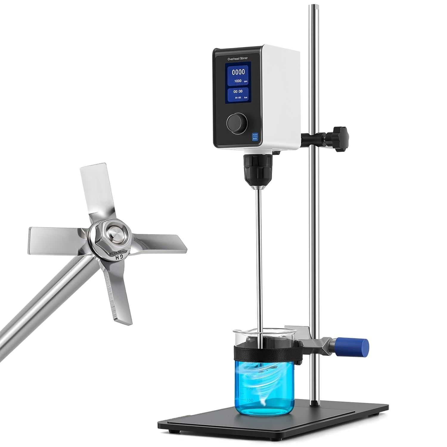 Overhead Stirrer for Lab 20L High Viscosity Mixer (10,000 cP), 100-2000 RPM Stir