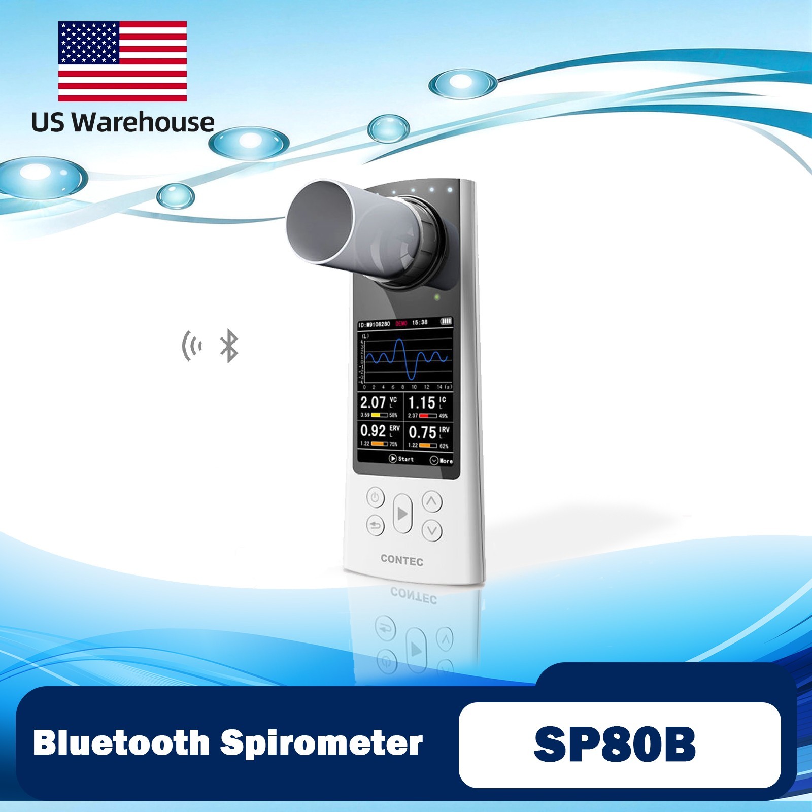 Handheld Bluetooth Spirometer SP80B Portable Digital Spirometer