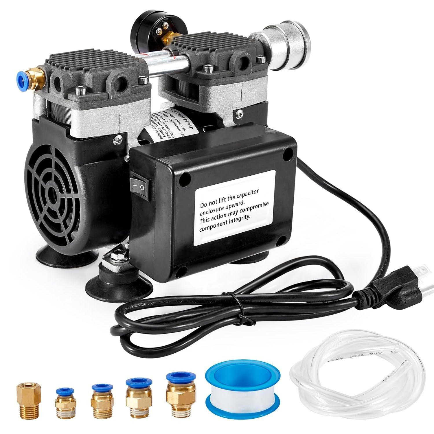 380W/180W 85L,50L/Min Oil Free Lab Vacuum Pump Mute Pump w/ Capacitor Optional