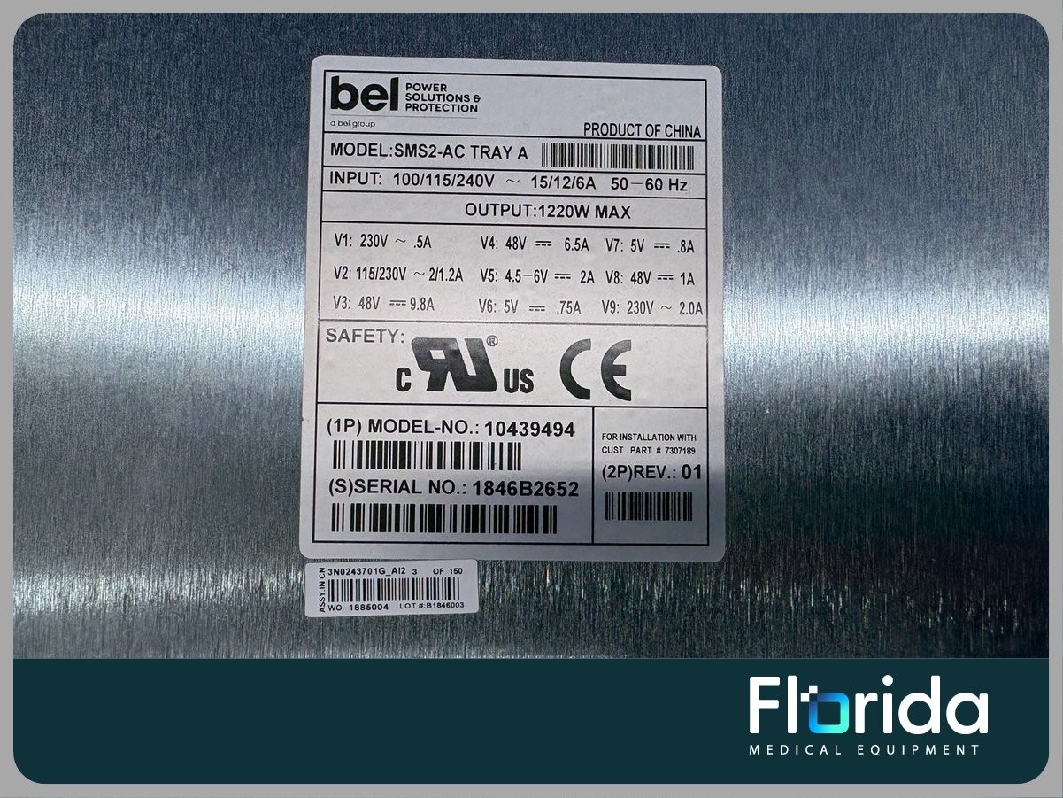 2012 POWER ONE SMS2-AC TRAY A POWER SUPPLY FOR SIEMENS ACUSON S2000