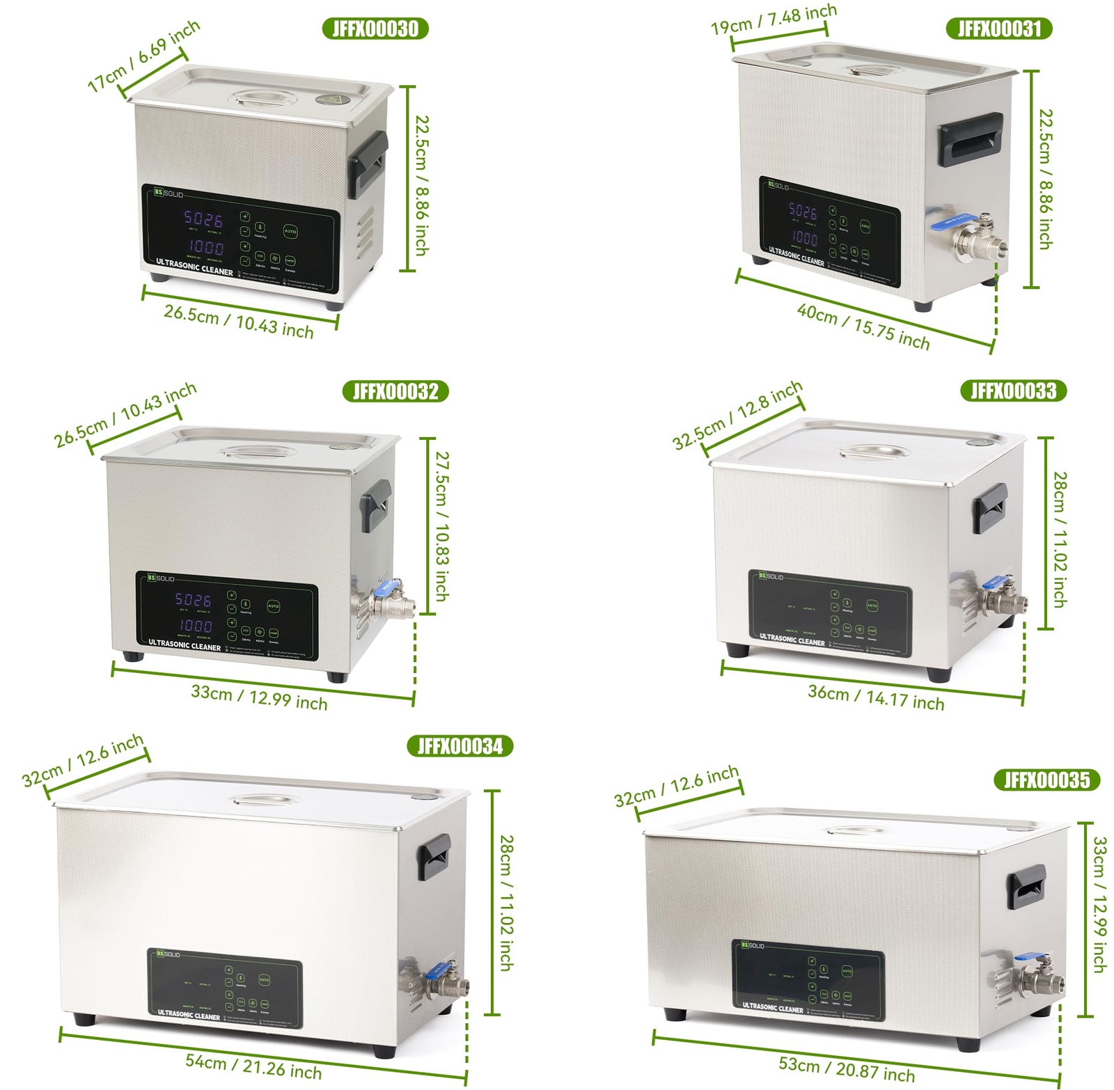 U.S. Solid 10L Digital Ultrasonic Cleaner 28/40kHz Dual-Frequency