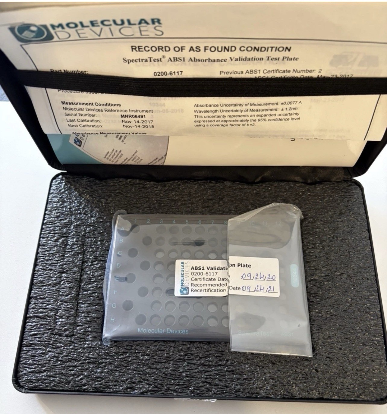 Molecular Devices SpectraTest ABS1 Absorbance Validation Plate