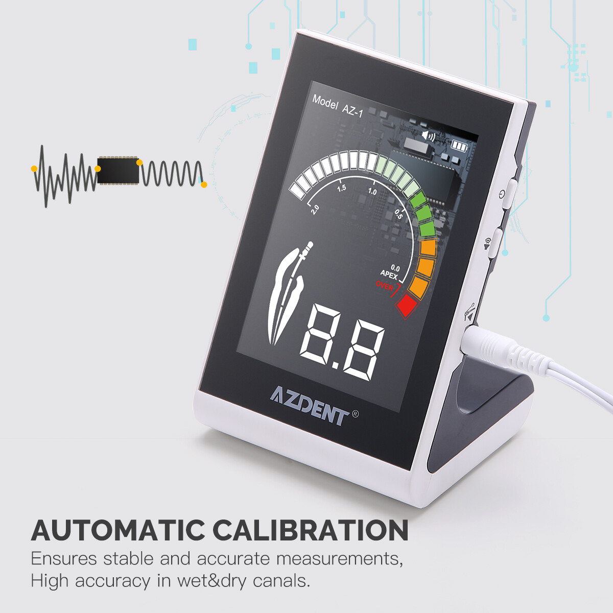 AZDENT Dental Cordless LED 16:1 Endo Motor /Apex Locator /Endo Rotary Files