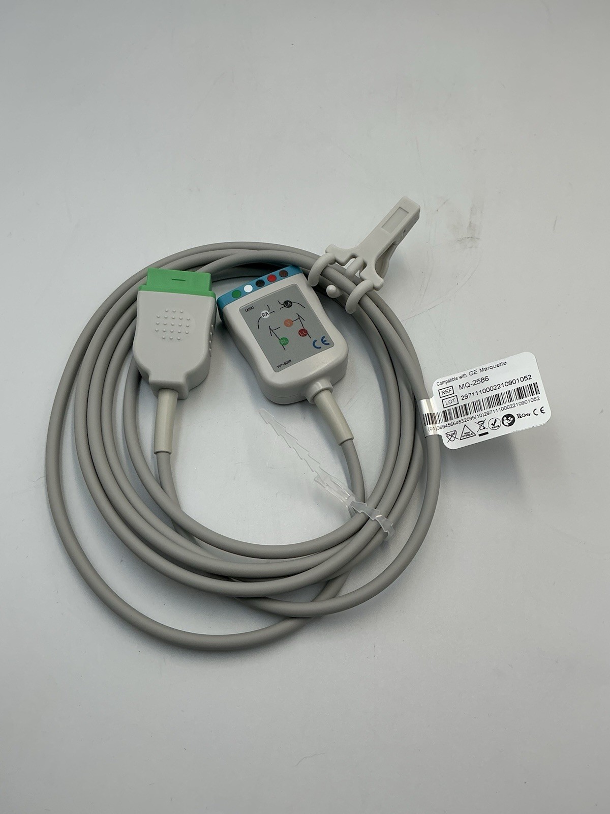 GE Marquette Style ECG Trunk Cable 5-lead, 2.5 M, 11 pins plug/AHA