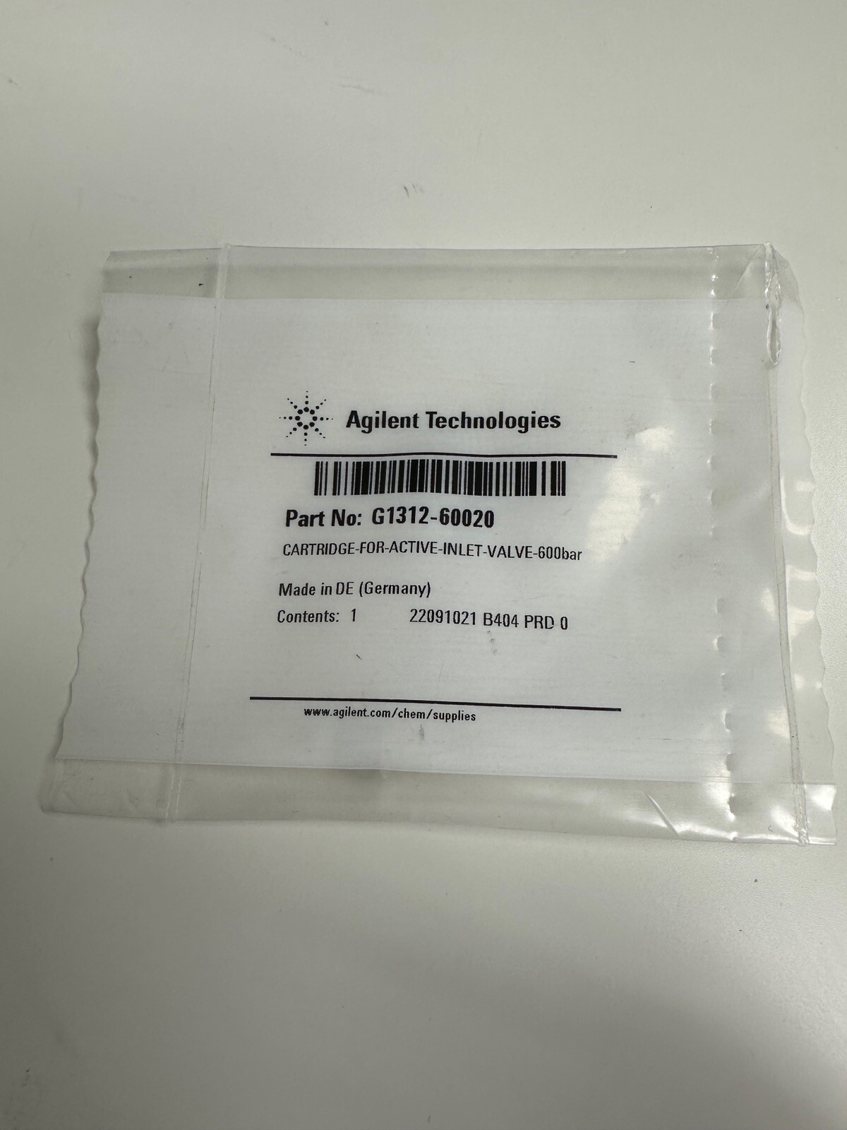Agilent G1312-60020 Cartridge for active inlet valve 600bar