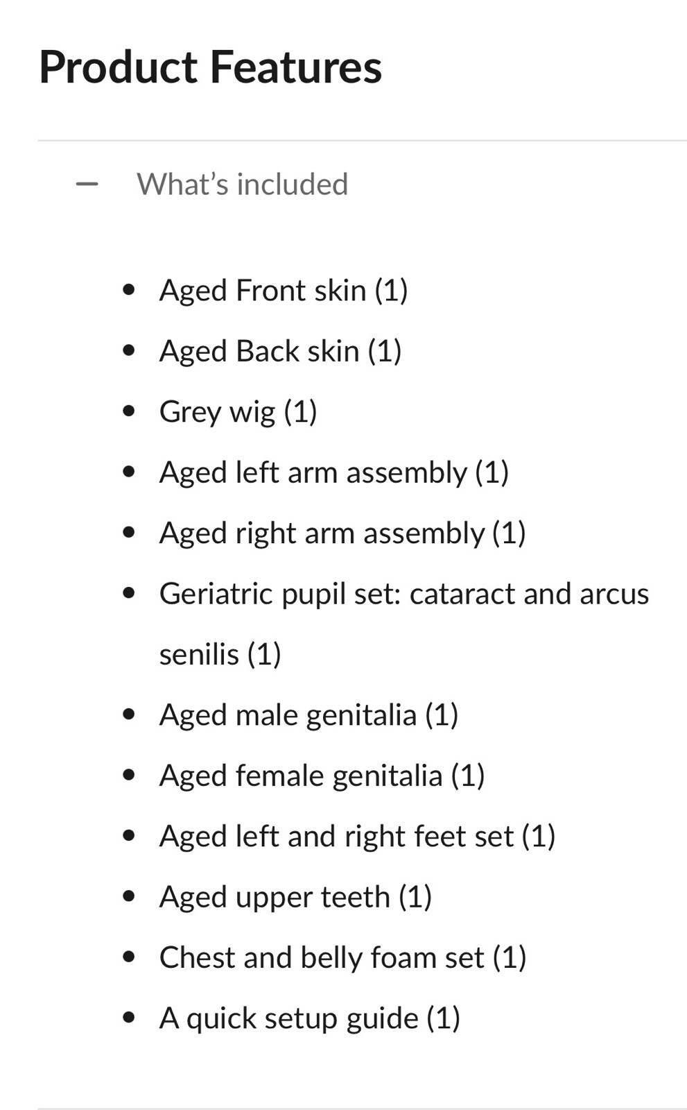 Laerdal Nursing Anne Simulator Geriatric Upgrade Kit (Dark Skin) 322-10550-D