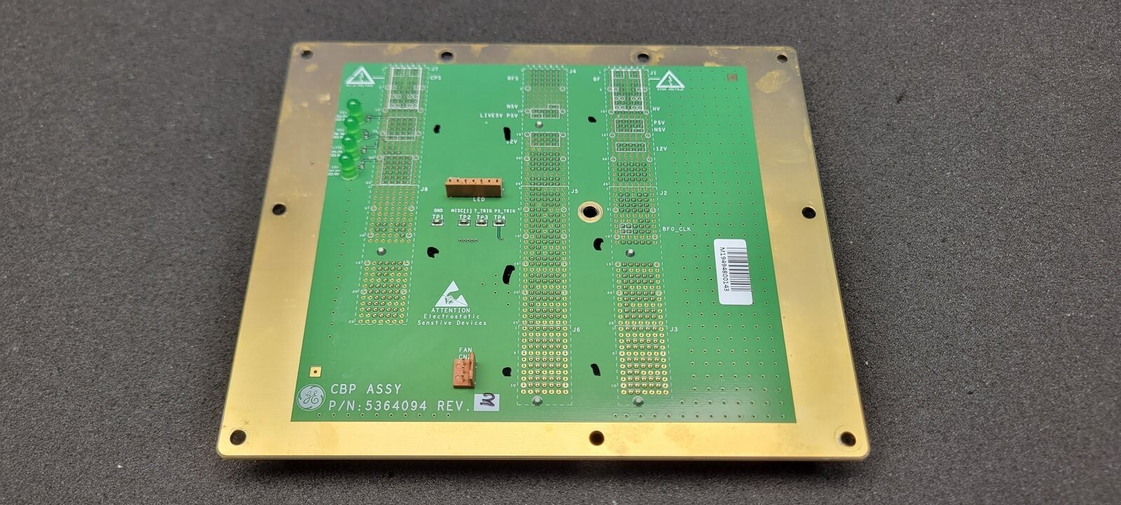 GE LOGIQ S8 ULTRASOUND CBP ASSEMBLY BOARD 5364094