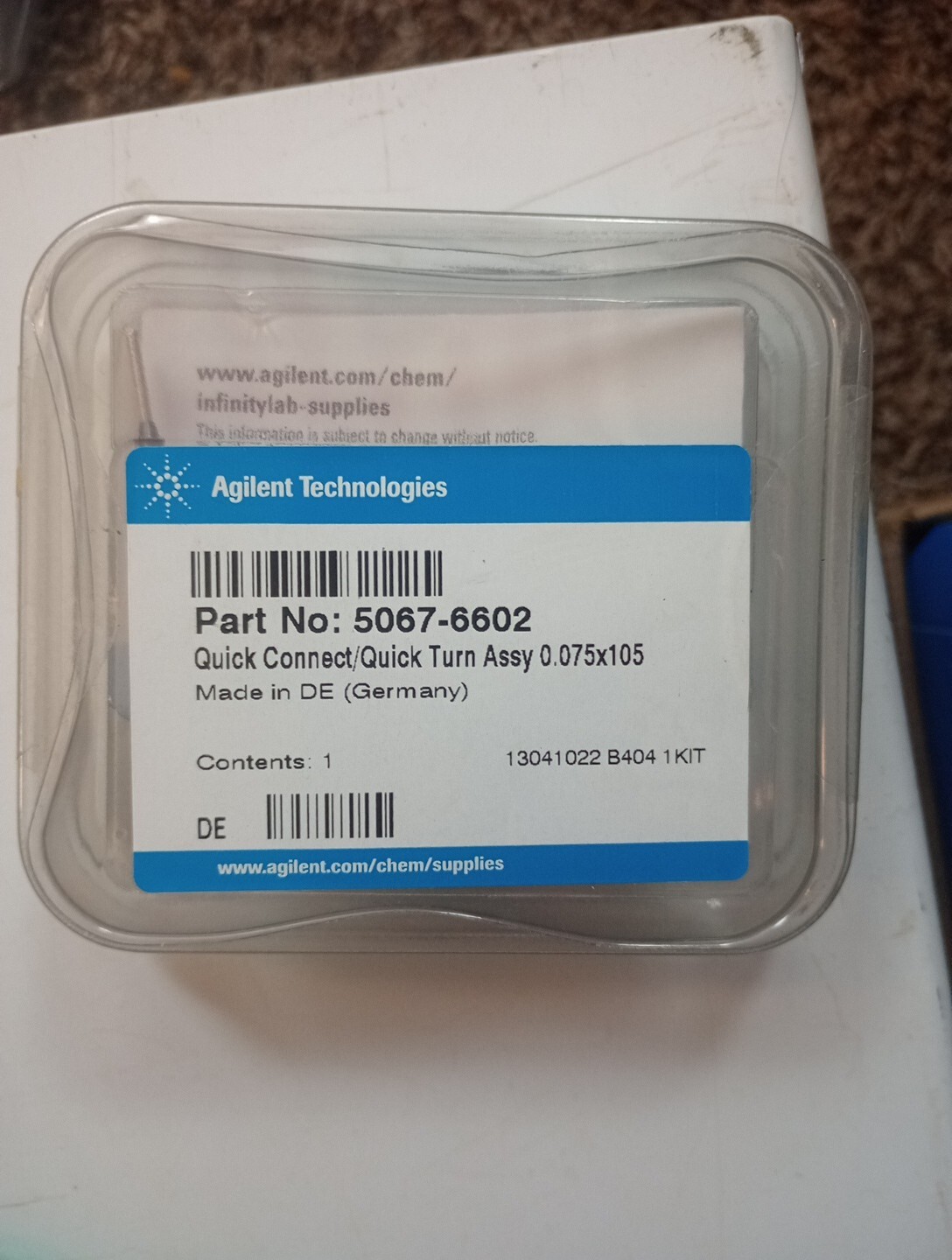 Agilent 5067-6602 Quick connect/ Quick turn assy 0.075×105