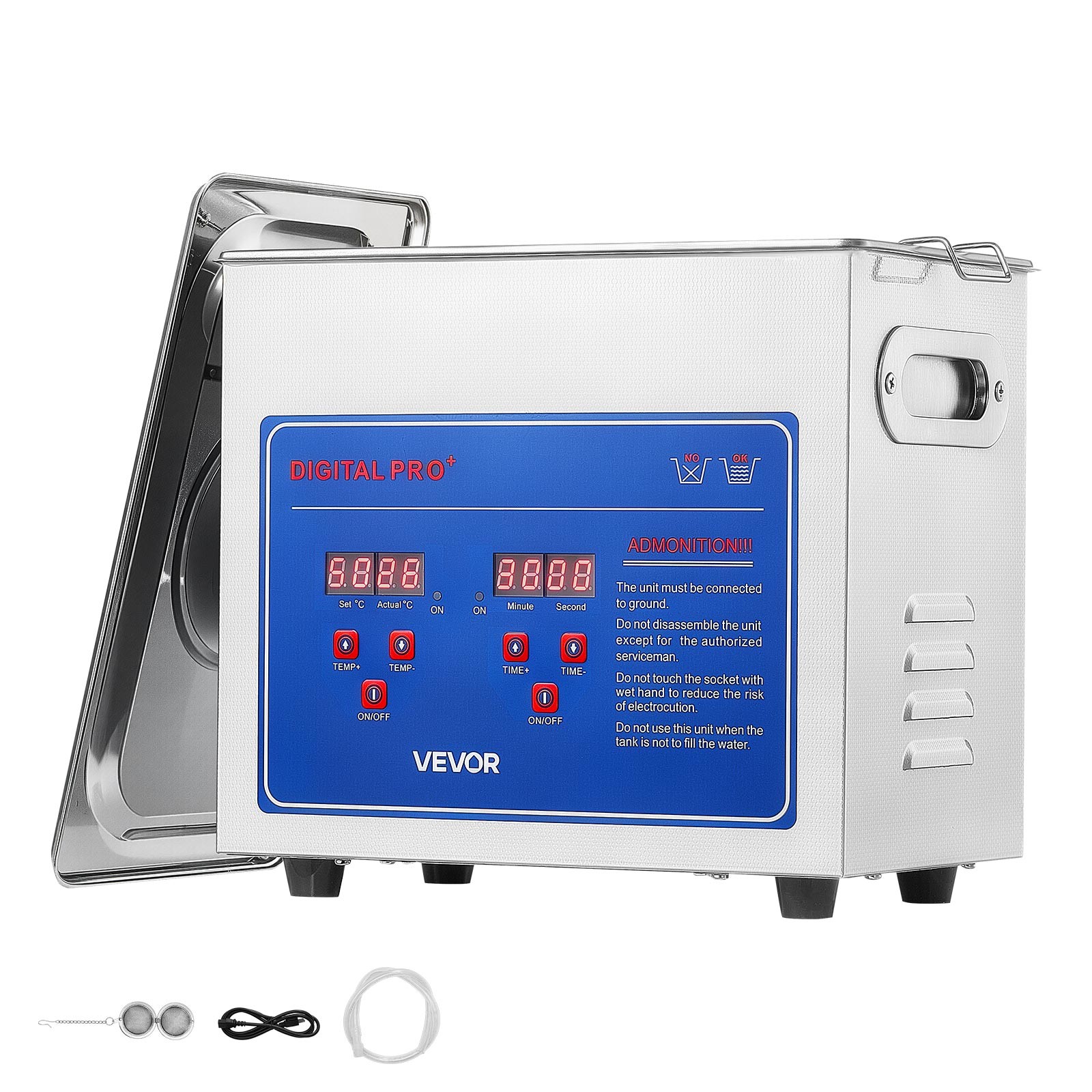 VEVOR Ultrasonic Cleaner 3L-Class Ultrasonic Parts Cleaner 40kHz for Jewelry