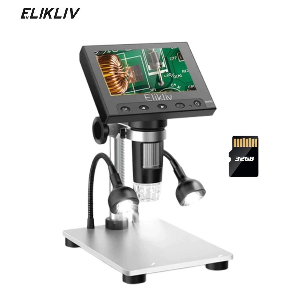 Elikliv 4.3” 1000X LCD Digital Coin Microscope with Screen for Error Coins Used