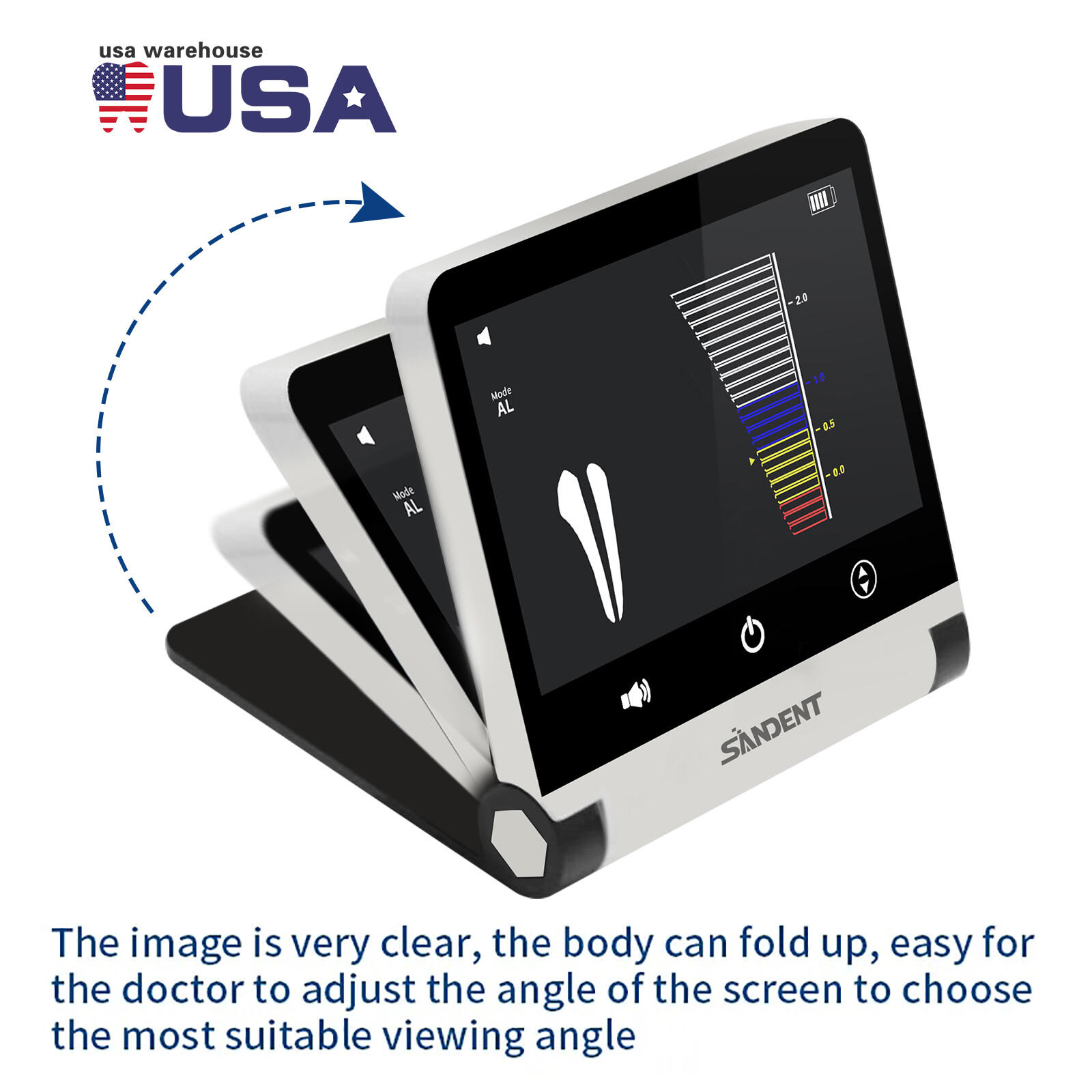 SANDENT Style Dental Endodontic Apex Locator Root Canal Finder foldable