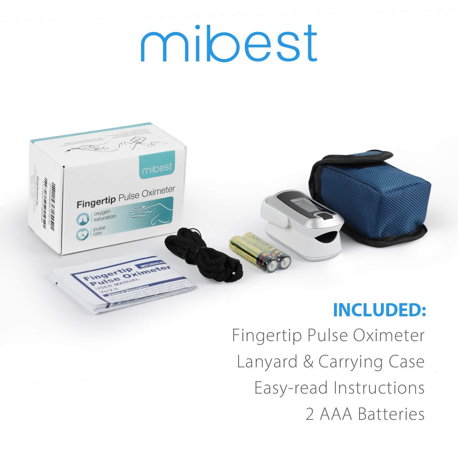 OLED Finger Pulse Oximeter Oxygen Meter Dual Color White Silver Home Use