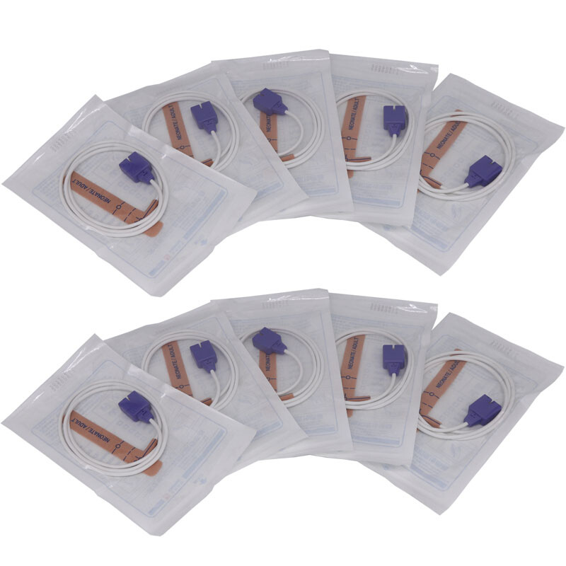 US 10Pcs Compatible with Nellcor MAX-N SpO2 Sensor Probe Fit Neonate/ Adult