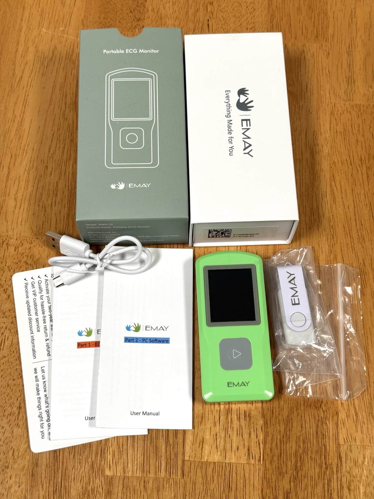 EMAY Portable ECG/EKG Monitor EMG-10