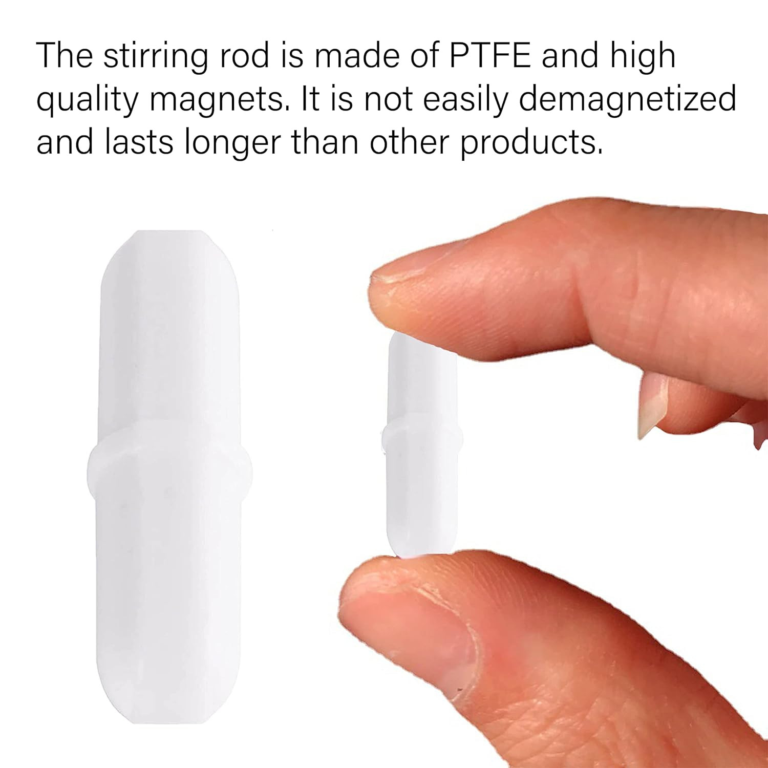 Magnetic Stir Bars,10 Pcs PTFE Magnetic Stirrer Mixer Stir Bar, 20 Mm/ 0.8 Inch